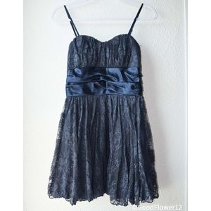 Lace Royal Blue Formal Short Dress